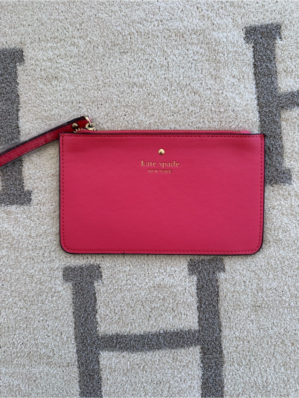 kate spade Pink-Red Saffiano Wristlet Clutch